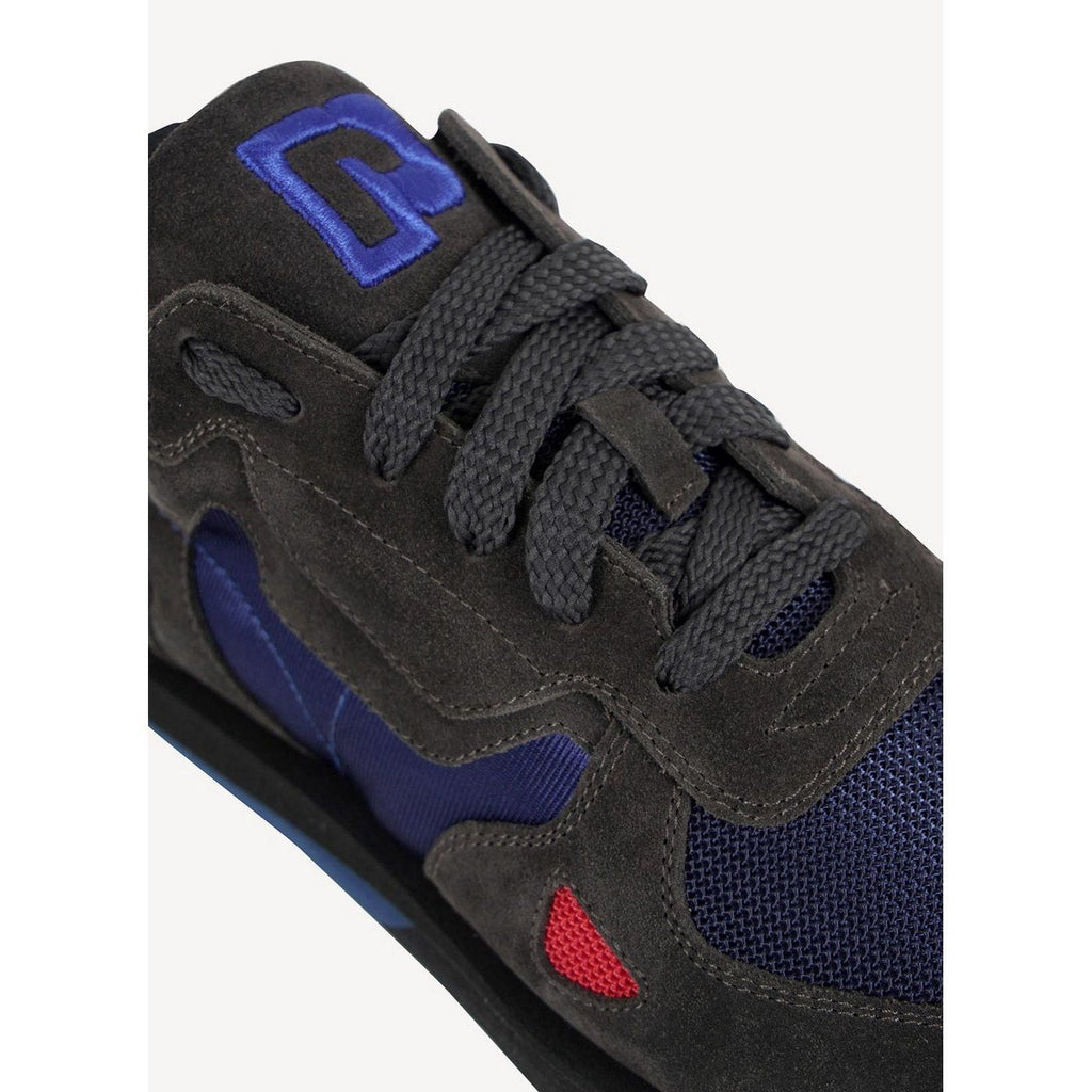 Baskets En Cuir - Bleu Marine Gris