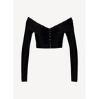 Knitted Top - Black - Women