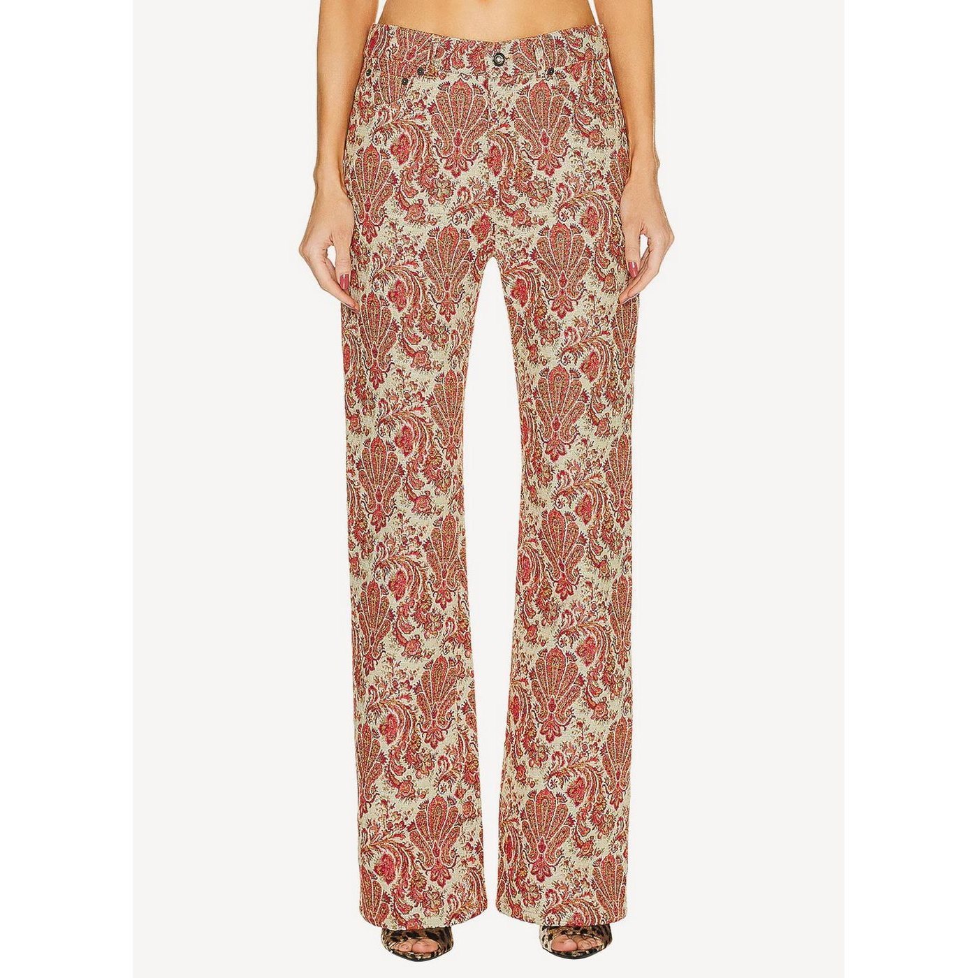 Woven Trousers - Grunge Cotton Tapestry - Women