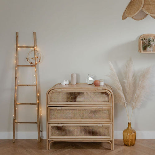 3 Drawer Chest Cane And Rattan - Jack - Natural