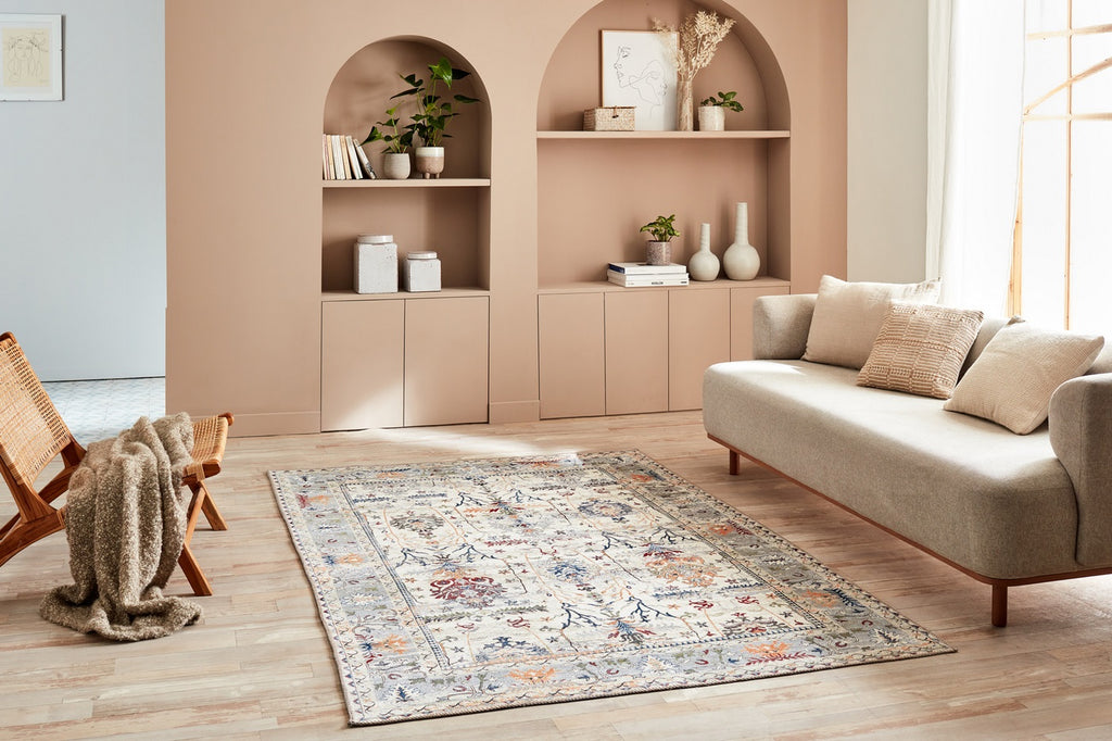 Radom - Tapis D'Intérieur - Polyester Imprimé - Creme