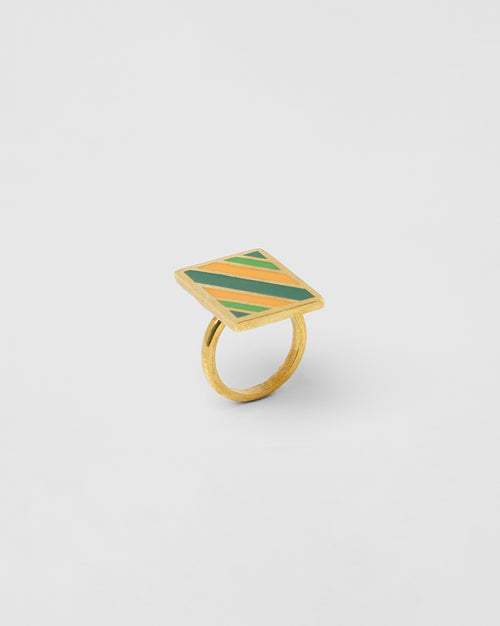 Bague Rainbow (Cc) - Gold Green
