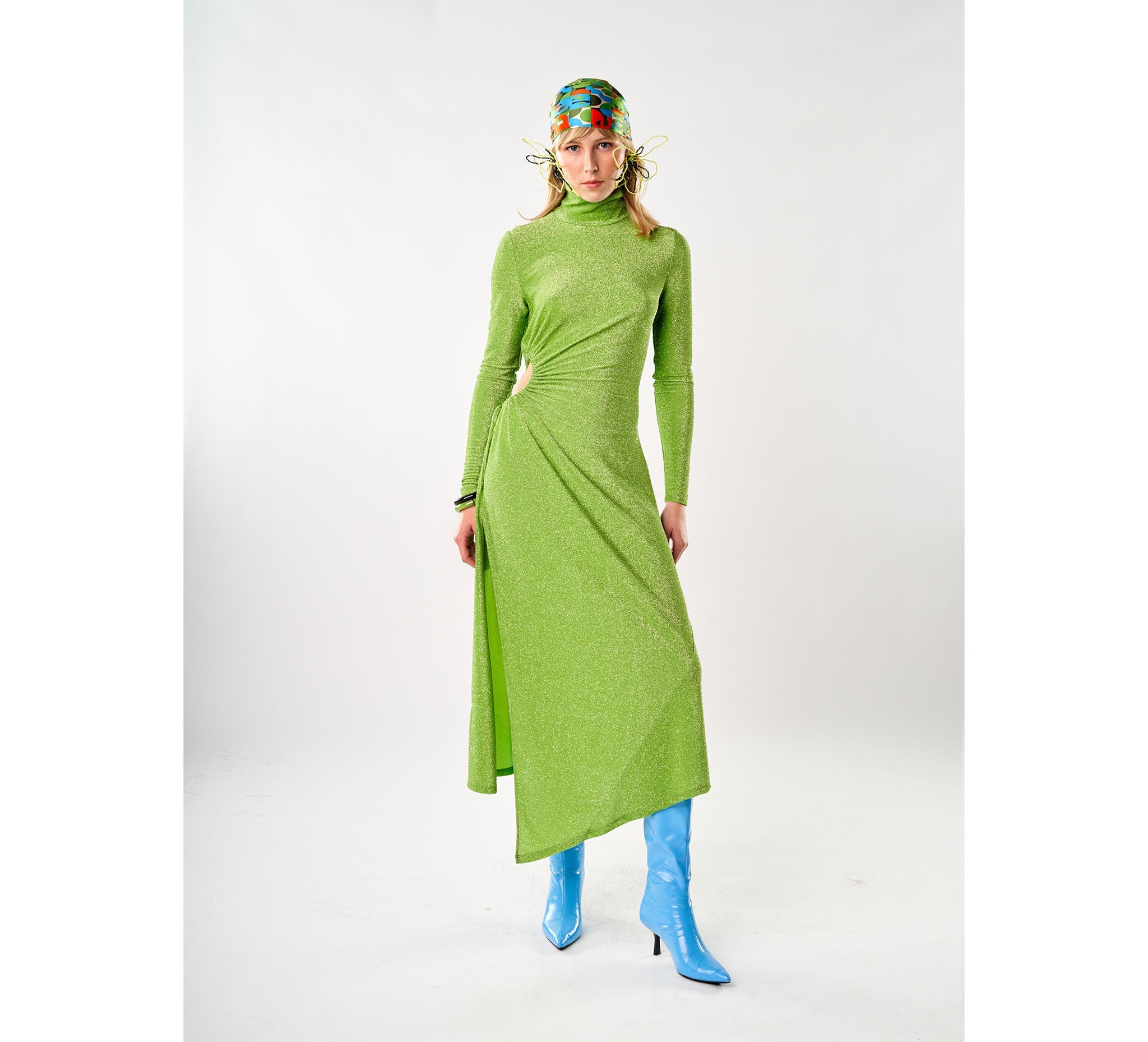 Vestido Raja Verde