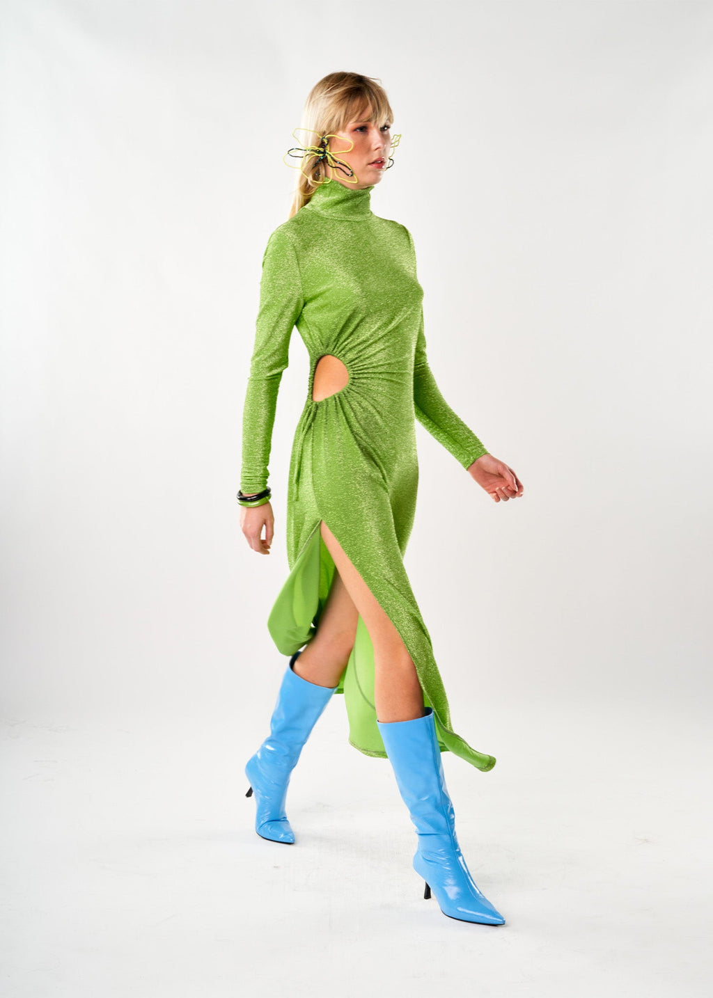 Vestido Raja Verde