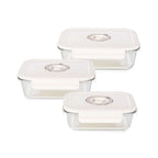 Lot 3 Boîtes Alimentaires Sous Vide En Verre + Pompe + Dateur