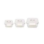Lot 3 Boîtes Alimentaires Sous Vide En Verre + Pompe + Dateur