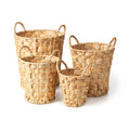 Lot 4 Paniers De Rangement Naturels