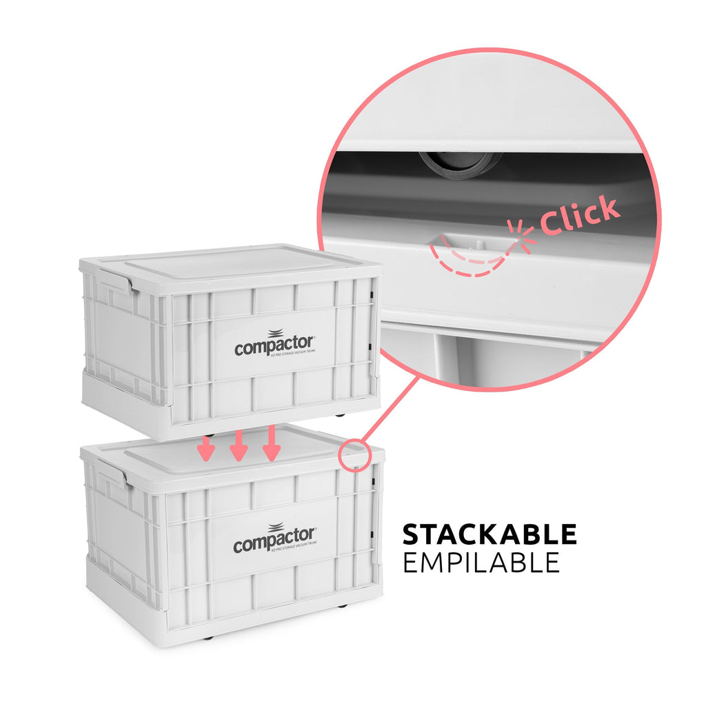 Lot 3 Boîtes Rangement Sous Vide Pliable Optibox - Taille XL