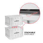 Lot 3 Boîtes Rangement Sous Vide Pliable Optibox - Taille XL