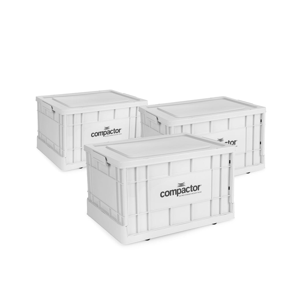 Lot 3 Boîtes Rangement Sous Vide Pliable Optibox - Taille XL