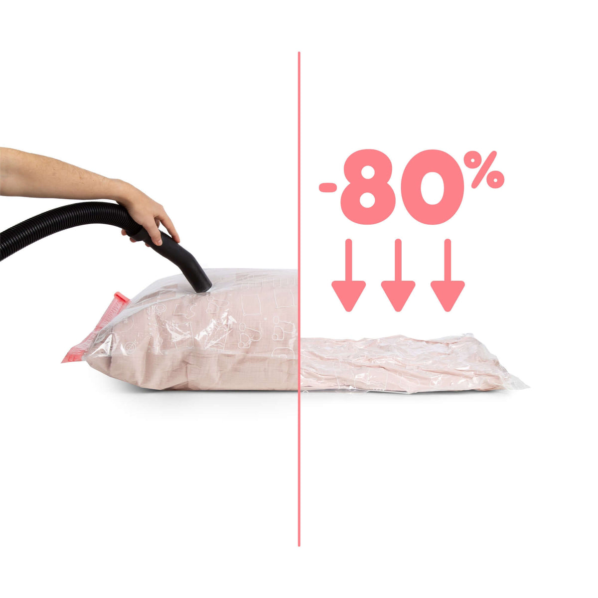 Lot 3 Sacs Rangement Sous Vide Aspispace - 2 Tailles