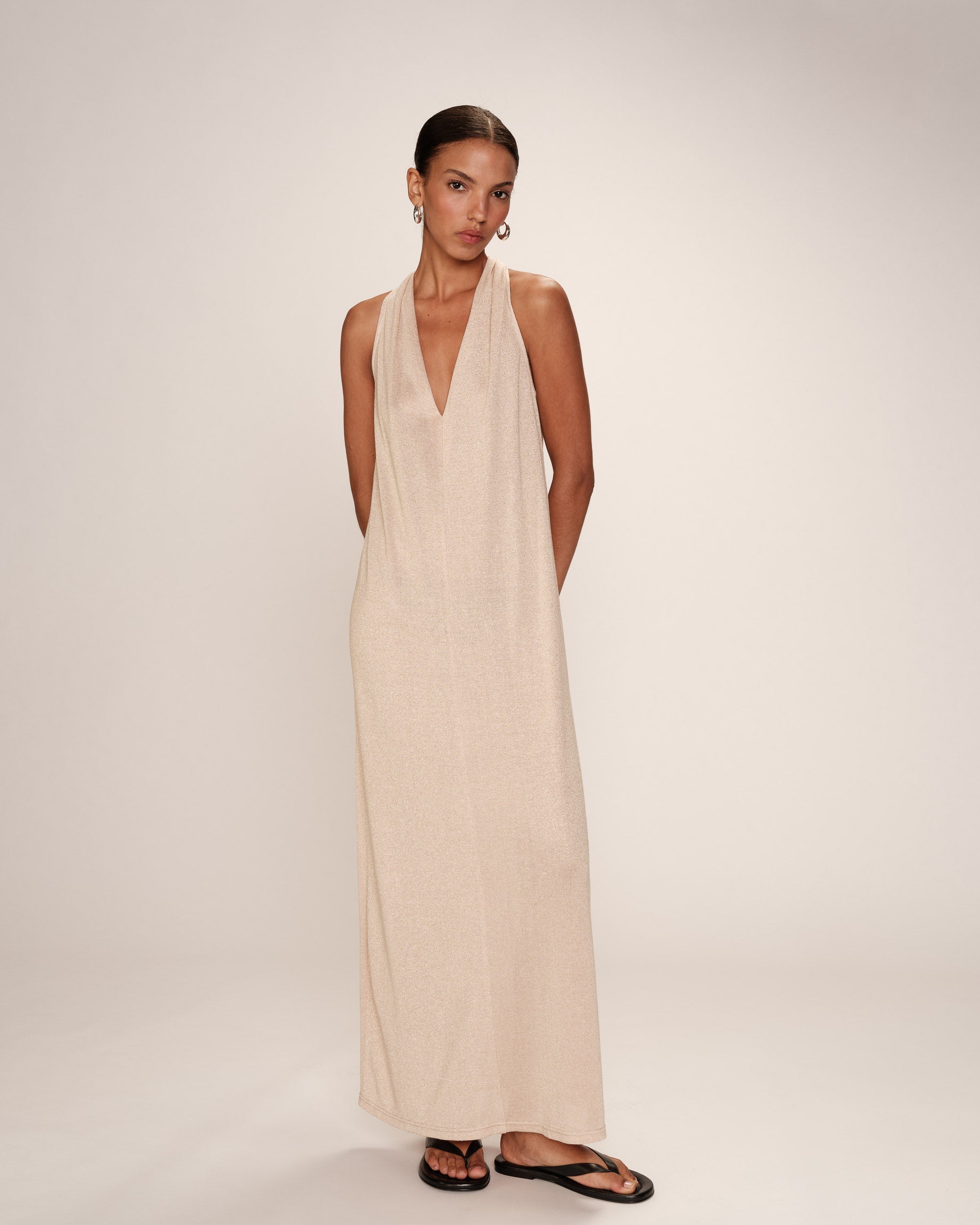 Vestido Midi Rani - Champagne