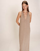 Vestido midi Rani - Gris pardo