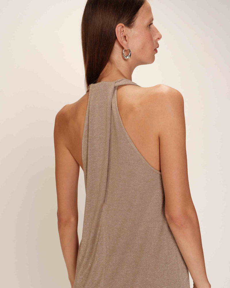Vestido midi Rani - Gris pardo