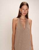 Vestido midi Rani - Gris pardo