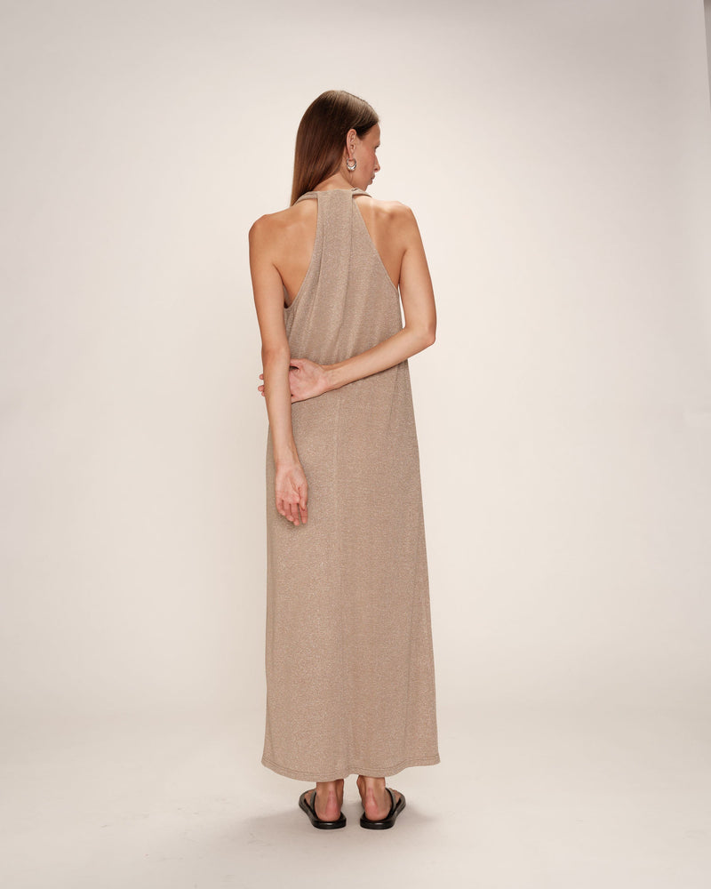 Vestido midi Rani - Gris pardo
