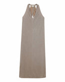 Vestido midi Rani - Gris pardo