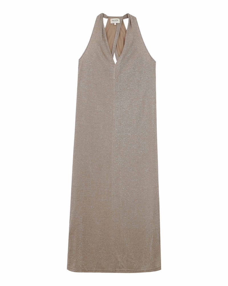 Vestido midi Rani - Gris pardo
