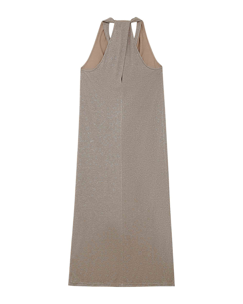 Vestido midi Rani - Gris pardo
