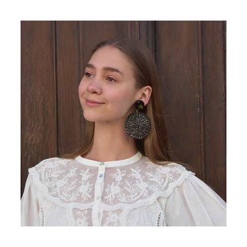 Boucles D'Oreilles Plage M - Noir