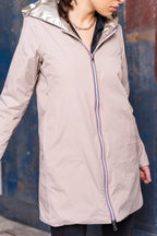 Mandy Long Raincoat - Beige/Gold