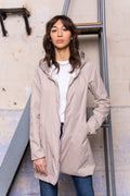 Elena regnfrakke - Beige/Guld