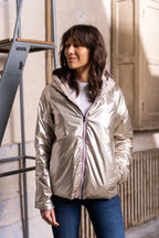 Regnjakke Mandy Kort - Beige/Guld