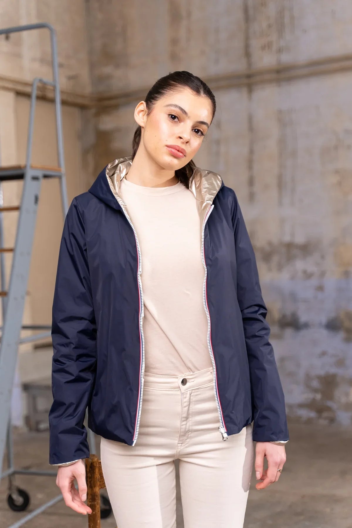 Imperméable Mandy Court - Marine/Doré