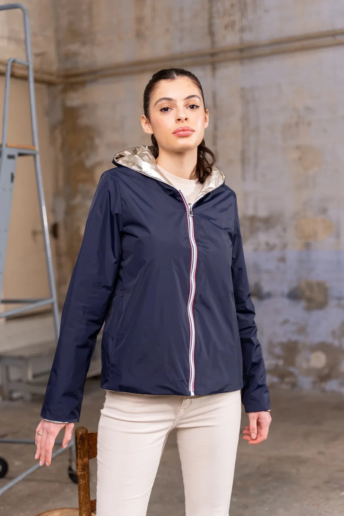 Imperméable Mandy Court - Marine/Doré