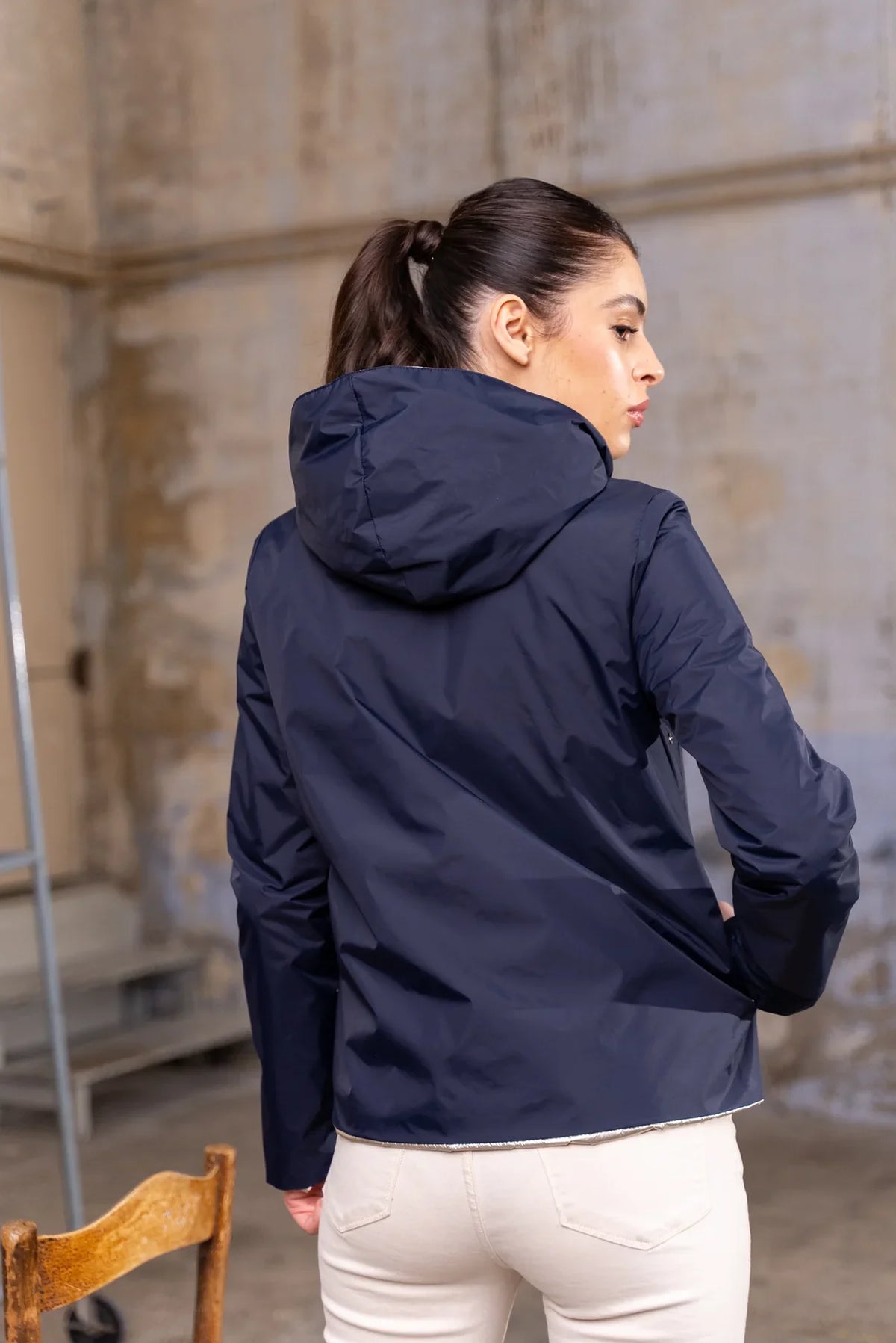 Imperméable Mandy Court - Marine/Doré