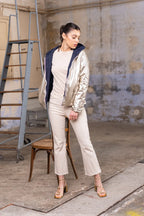Imperméable Mandy Court - Marine/Doré