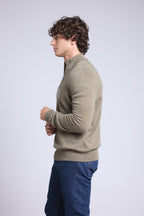 Jersey Cuello Cremallera Alto Rayman - Verde Caqui - Hombre
