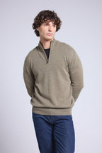 Jersey Cuello Cremallera Alto Rayman - Verde Caqui - Hombre
