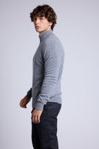Pull Col Zippe Montant  Rayman - Gris Fonce - Homme