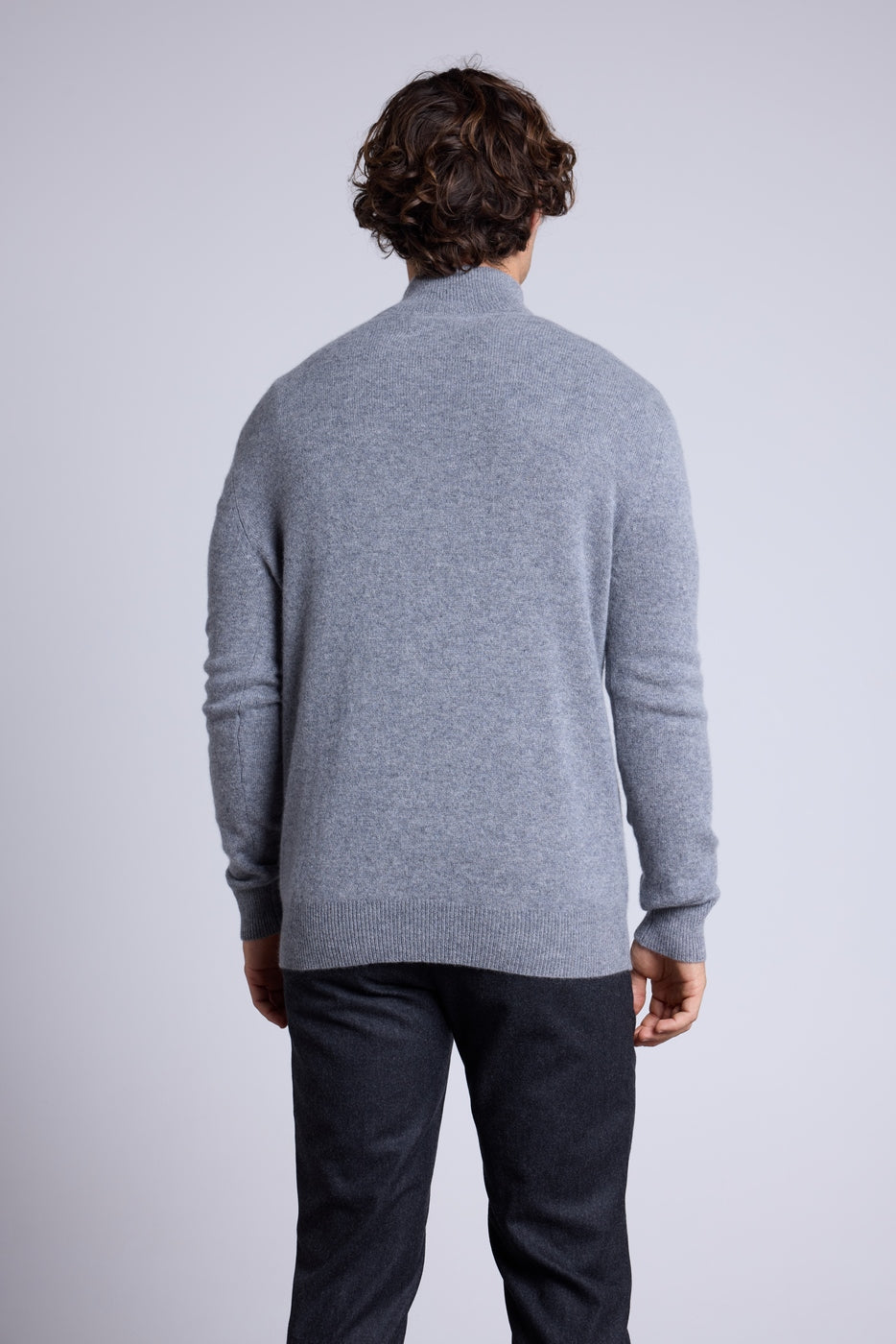 Pull Col Zippe Montant  Rayman - Gris Fonce - Homme