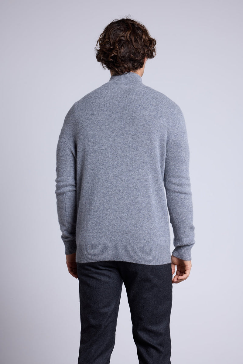Rayman High Zip Collar Sweater - Dark Gray - Men