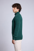 Pull Col Zippe Montant Rayman - Vert Bouteille - Homme