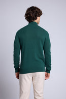 Pull Col Zippe Montant Rayman - Vert Bouteille - Homme