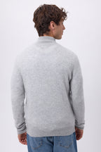Pull Col Montant Zippe Rayman - Gris Clair - Homme