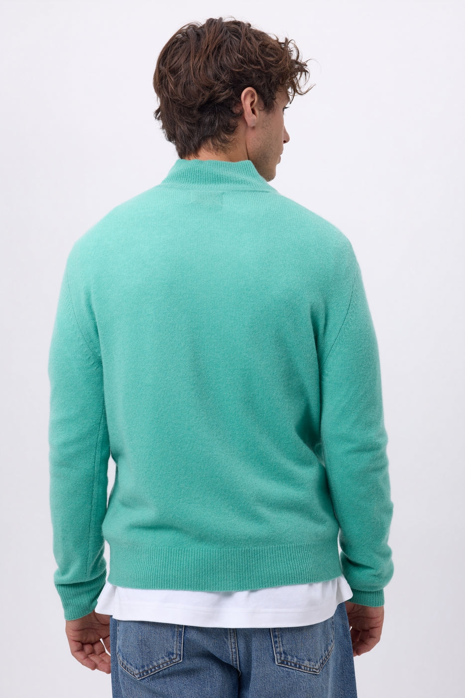 Jersey de cuello alto con cremallera Rayman - Verde pastel - Hombre