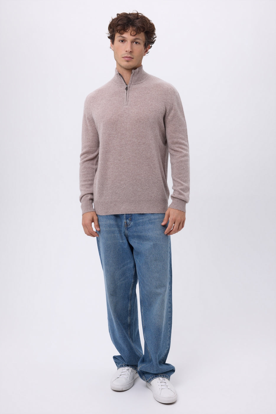 Jersey de cuello alto con cremallera Rayman - Avellana - Hombre