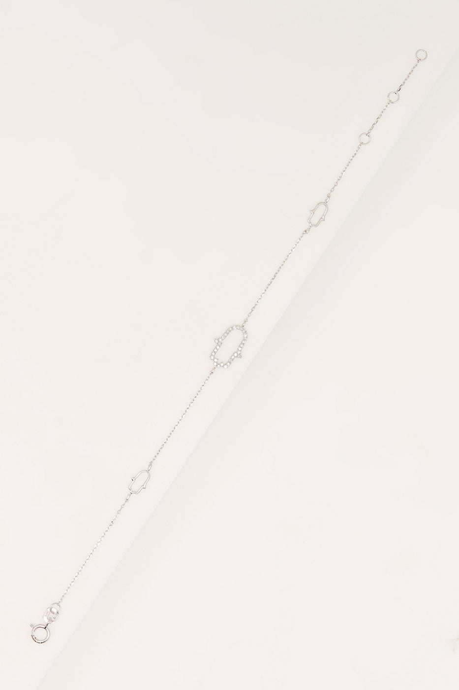 "Hand" Bracelet D0.10/33 - 375/1000 White Gold