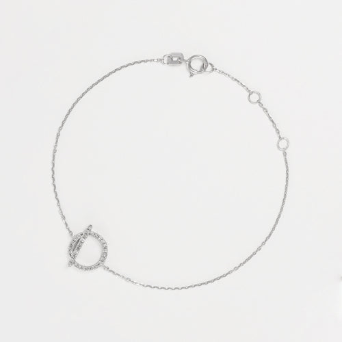 Bracelet "Sweet Memory" D0,10/30 - Or Blanc 375/1000