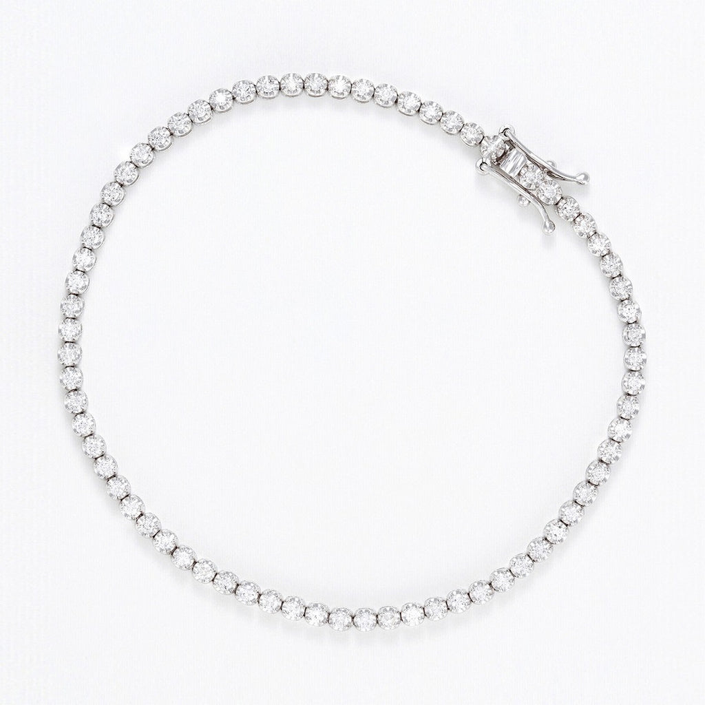 Bracelet " Rivière 1 Carat" Diamant :1Ct/70 - Or Blanc