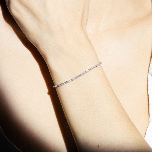 Pulsera “River 1 Quilate” D1Ct/65 – Oro blanco 375/1000
