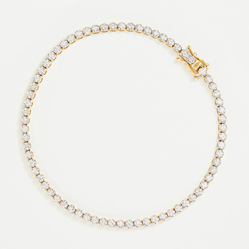 "River 1 Carat" Bracelet - Diamond: 1Ct/65 - 417/1000 Yellow Gold