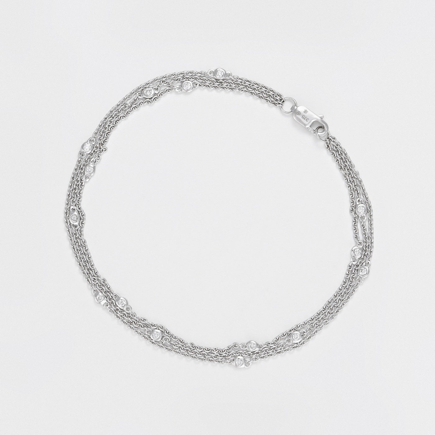 Pulsera "Vía Láctea" D0.15/15 - Oro blanco 375/1000