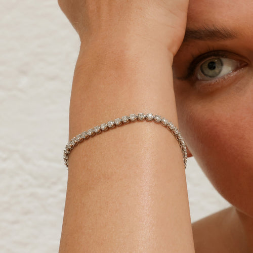 Pulsera River de 3 Quilates D3/46 - Oro blanco