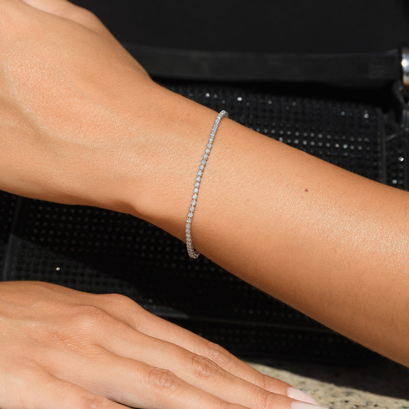 Rivière Bracelet 3 Carats D3/44 - White Gold 375/1000