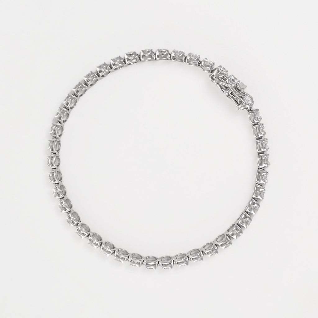 Bracelet "Rivière 4 Carats" D4/42 - Or Blanc 375/1000